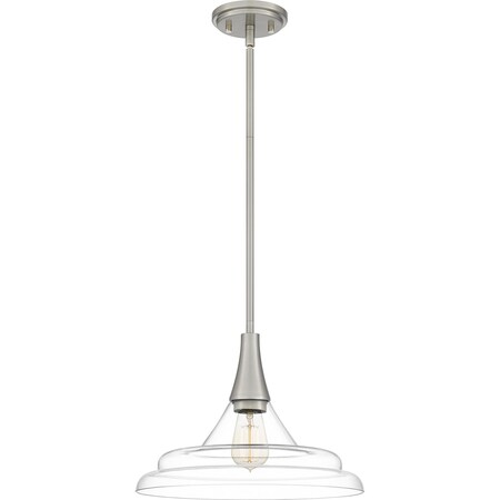 Quoizel Grayton 1-Light Brushed Nickel Pendant QP5568BN